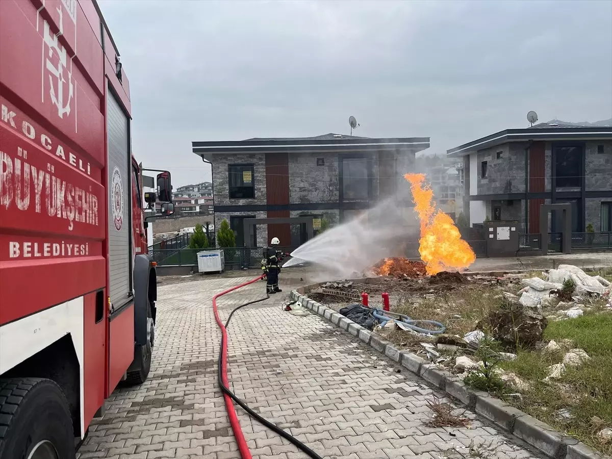 Başiskele’de Doğal Gaz Yangını